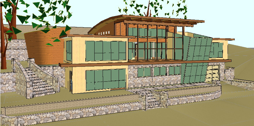 Lakeside Addition & Wholehouse Remodel, ENR architects, Lake Sherwood, CA 91361 - CAD Northeast Wood